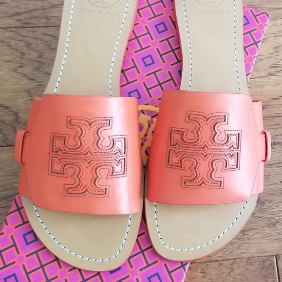 Tory Burch Melinda Poppy Red Slides - Picture 3 of 6